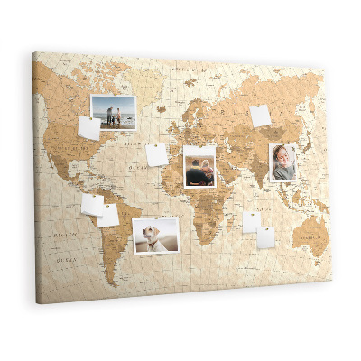 Quadro em cortiça Mapa mundial