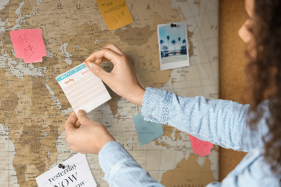 Quadro em cortiça Mapa mundial