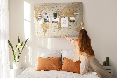 Quadro em cortiça Mapa mundial