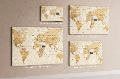 Quadro em cortiça Mapa mundial