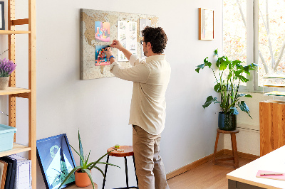 Quadro em cortiça Mapa mundial