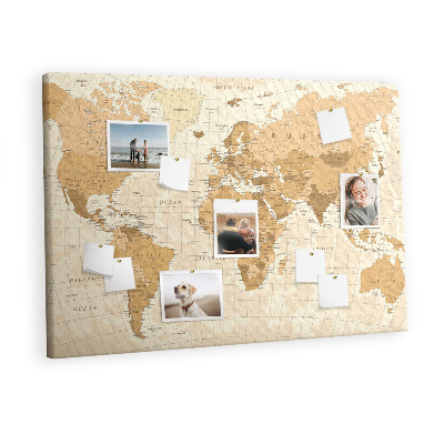 Quadro em cortiça Mapa mundial