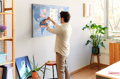 Painel em cortiça Mapa mundial