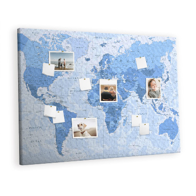 Painel em cortiça Mapa mundial