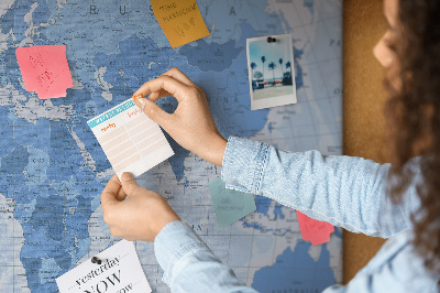 Painel em cortiça Mapa mundial