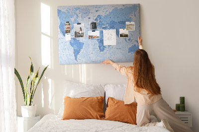 Painel em cortiça Mapa mundial