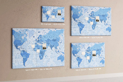 Painel em cortiça Mapa mundial