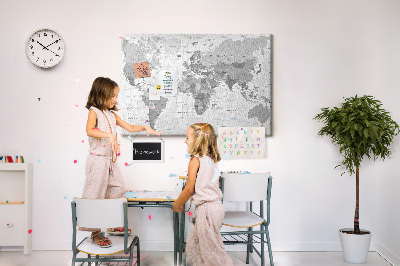 Quadro em cortiça Mapa mundial