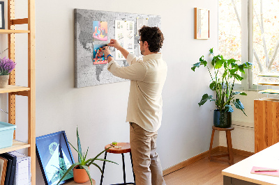 Quadro em cortiça Mapa mundial