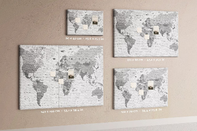 Quadro em cortiça Mapa mundial
