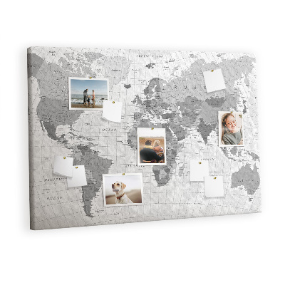 Quadro em cortiça Mapa mundial