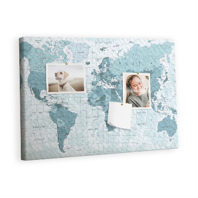 Painel em cortiça Mapa mundial