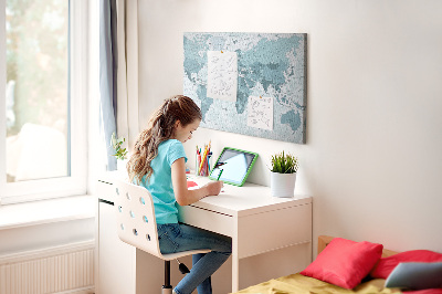 Painel em cortiça Mapa mundial