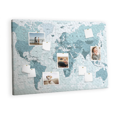 Painel em cortiça Mapa mundial