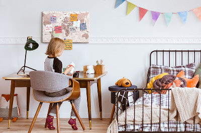 Quadro de aviso de cortiça Mapa do mundo antigo