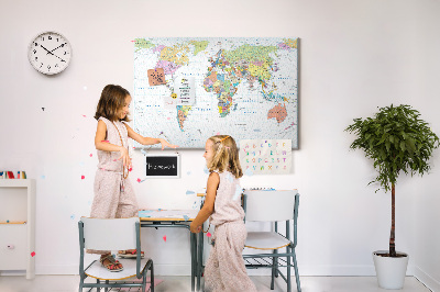 Painel em cortiça Mapa político