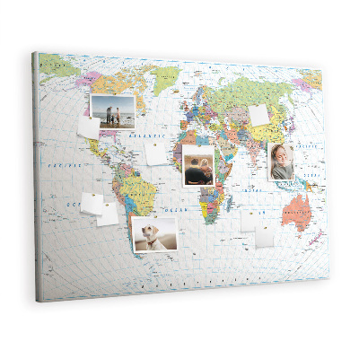Painel em cortiça Mapa político