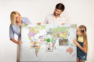 Painel em cortiça Mapa político