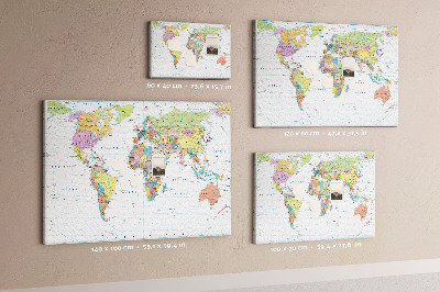 Painel em cortiça Mapa político