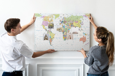 Painel em cortiça Mapa político