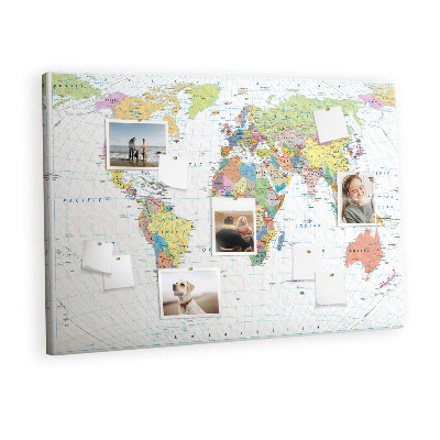 Painel em cortiça Mapa político