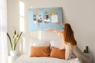 Quadro de aviso de cortiça Mapa detalhado