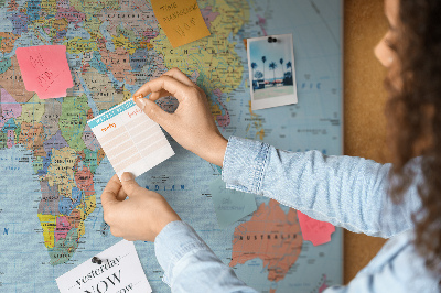 Quadro de aviso de cortiça Mapa detalhado