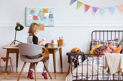 Quadro de aviso de cortiça Mapa detalhado