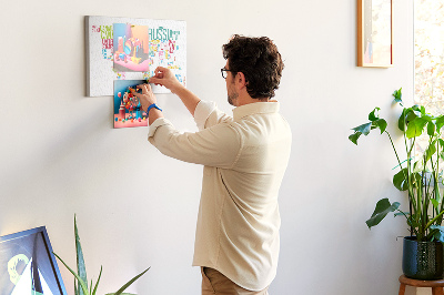 Quadro em cortiça Mapa de tipografia