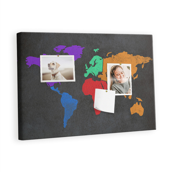 Painel em cortiça Mapa do mundo