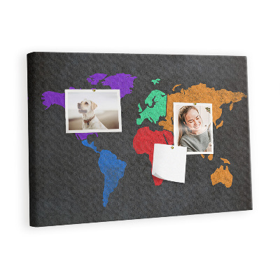 Painel em cortiça Mapa do mundo