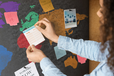 Painel em cortiça Mapa do mundo