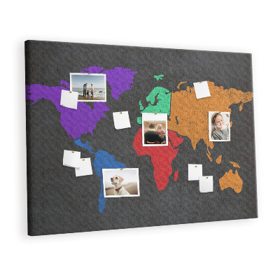 Painel em cortiça Mapa do mundo