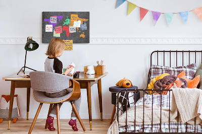 Painel em cortiça Mapa do mundo