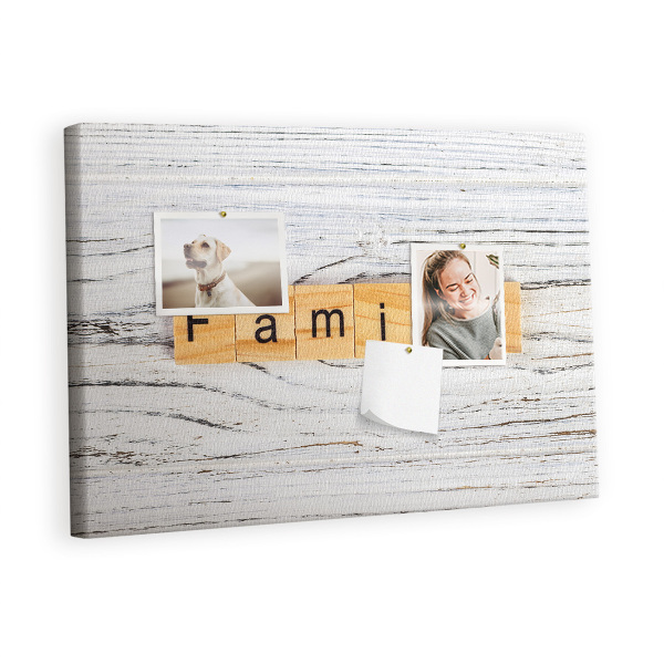 Quadro de aviso de cortiça Família