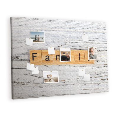 Quadro de aviso de cortiça Família