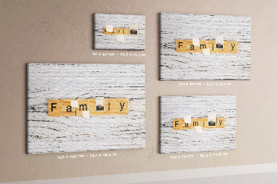 Quadro de aviso de cortiça Família