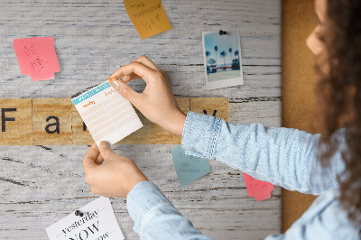 Quadro de aviso de cortiça Família