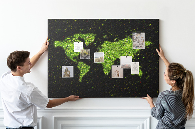 Quadro em cortiça Mapa do mundo
