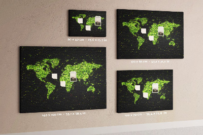 Quadro em cortiça Mapa do mundo