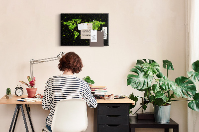 Quadro em cortiça Mapa do mundo