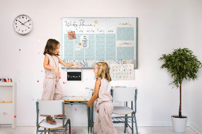 Painel em cortiça Cronograma floral