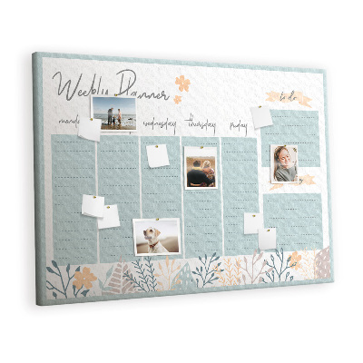 Painel em cortiça Cronograma floral