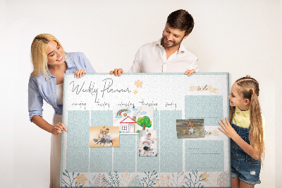 Painel em cortiça Cronograma floral