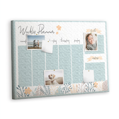 Painel em cortiça Cronograma floral