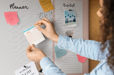 Quadro de aviso de cortiça Planejador mensal