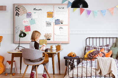 Quadro de aviso de cortiça Planejador mensal