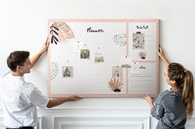 Quadro de aviso de cortiça Planejador mensal