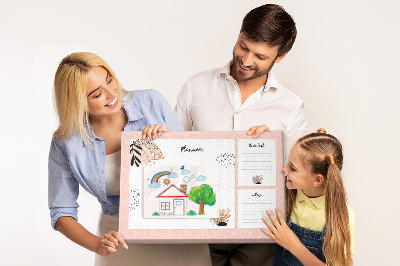 Quadro de aviso de cortiça Planejador mensal