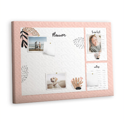 Quadro de aviso de cortiça Planejador mensal